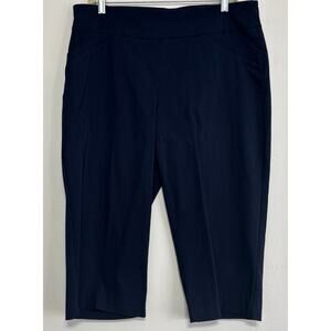 Coral Bay Blue Tummy Control Capri Pants 16P